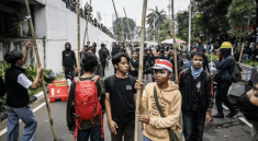 Children Joined Jakarta Protest